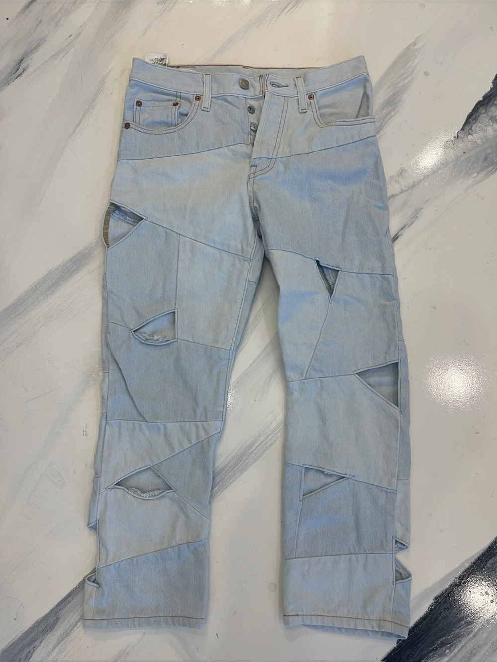 Levi's Light Blue Patchwork Relaxed Women's Jeans